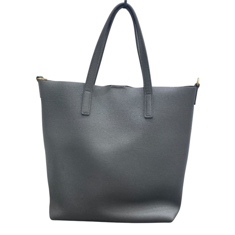 SAINT LAURENT Toy Shopping Tote in Grey Leather - Unisex Elegance