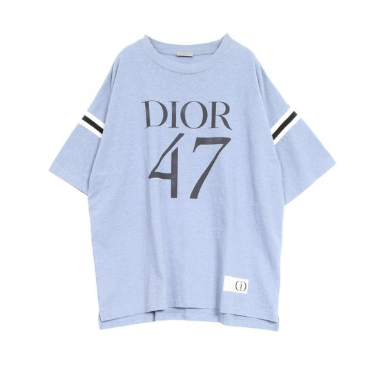 Dior Cotton T-Shirt in Blue & White - Size XL