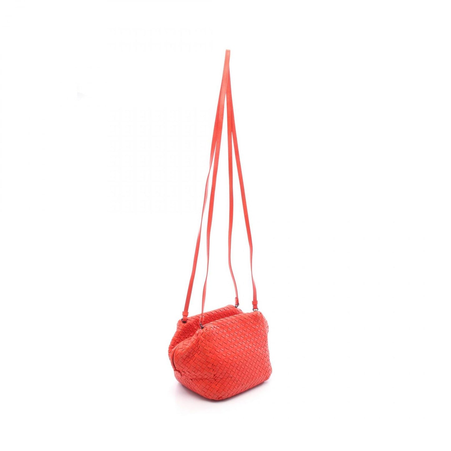 Bottega Veneta Intrecciato Red Leather Shoulder Bag