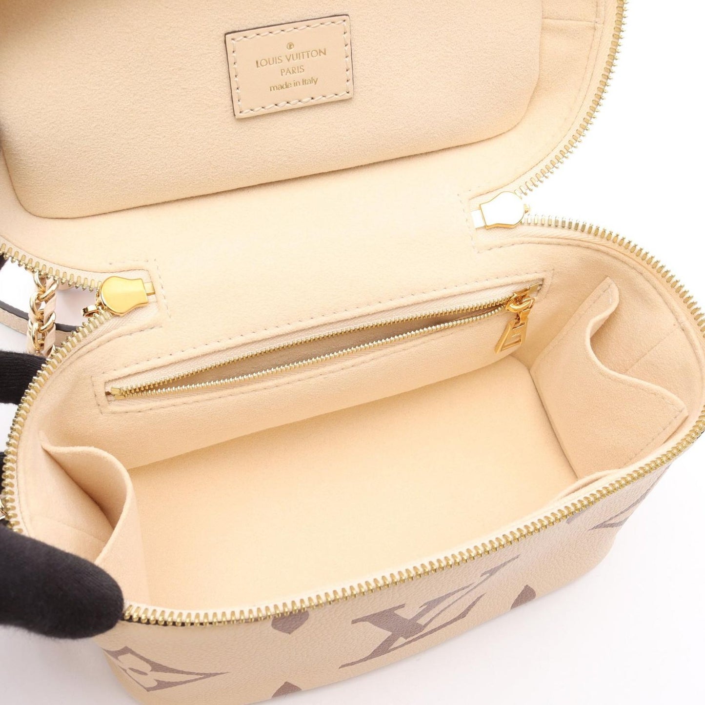 Louis Vuitton Vanity PM Handbag - Exquisite Beige Leather