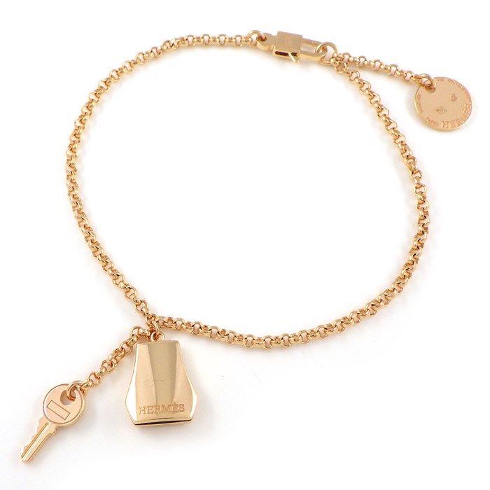 HERMES Kelly Clic Clac PM Bracelet in K18 Pink Gold