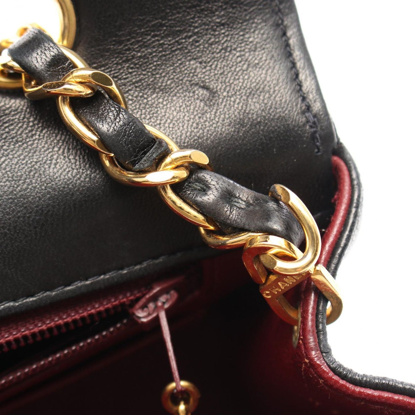 CHANEL Matelassé Diana Flap Shoulder Bag in Black Lambskin