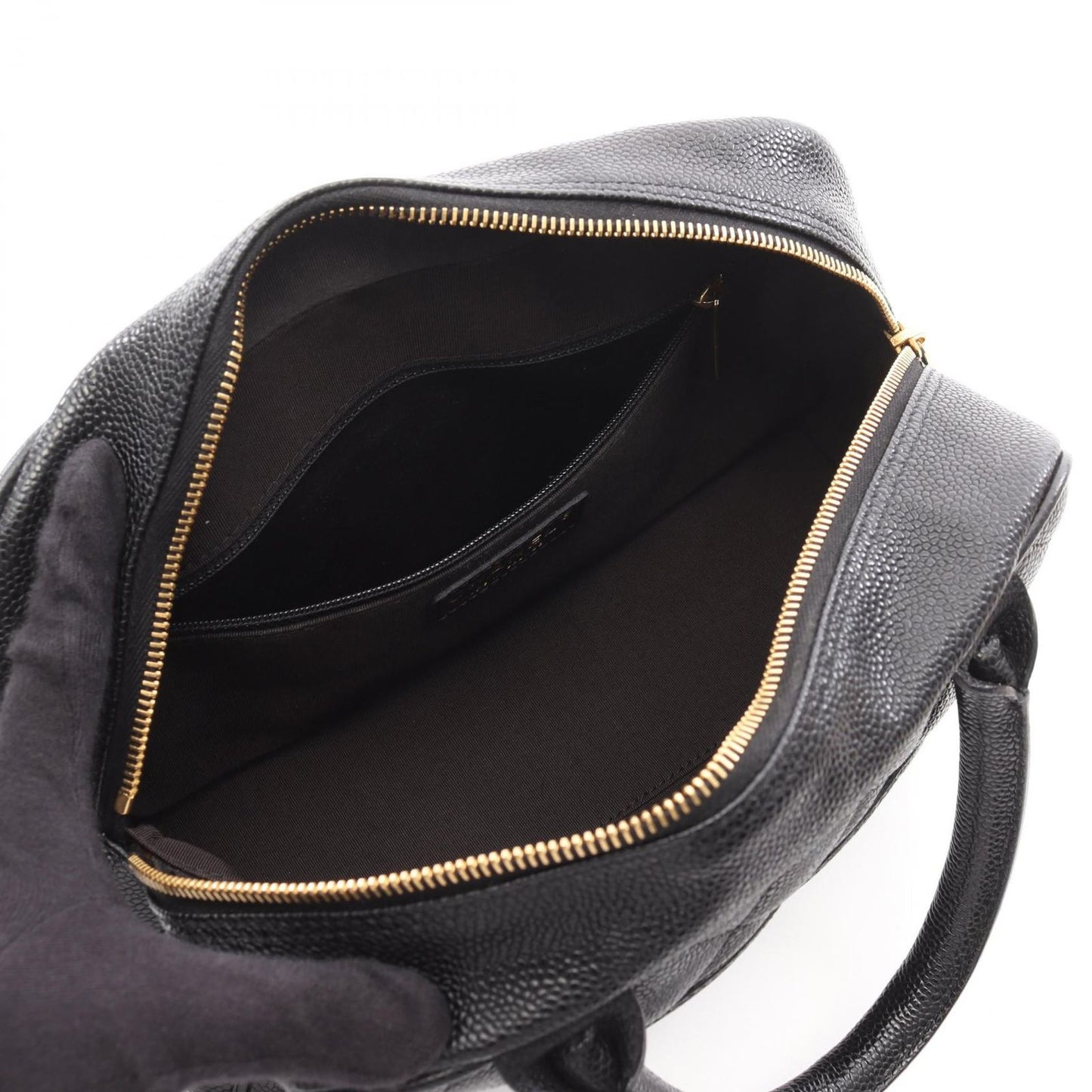 CHANEL Matelassé Mini Boston Bag in Black Leather - Timeless Elegance