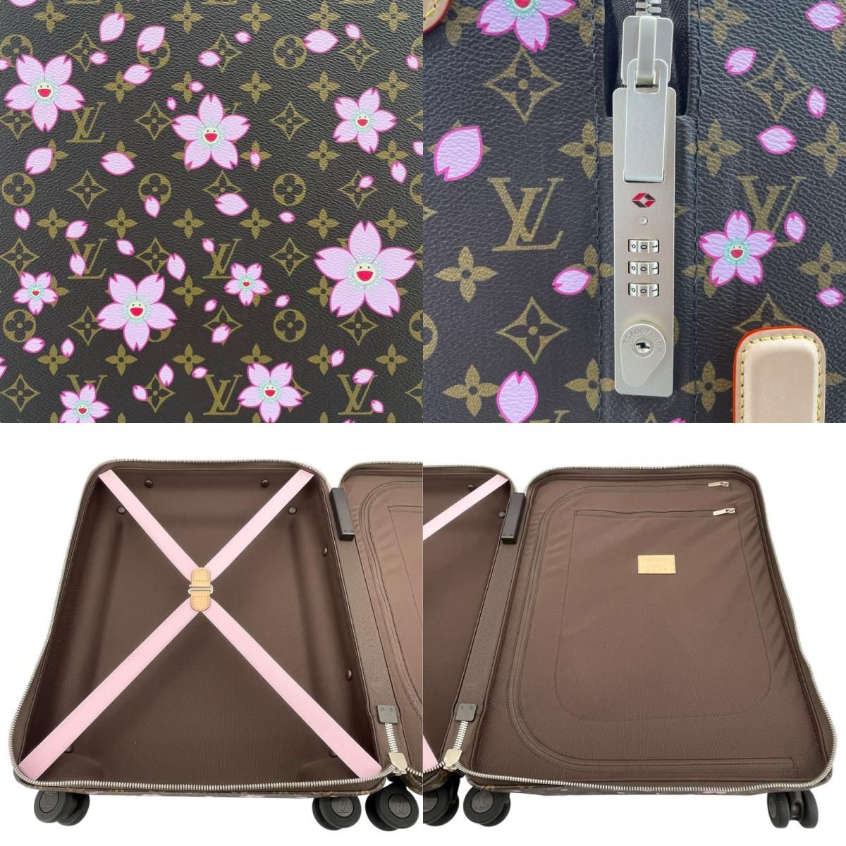 Louis Vuitton Horizon 55 Monogram Cherry Blossom Suitcase