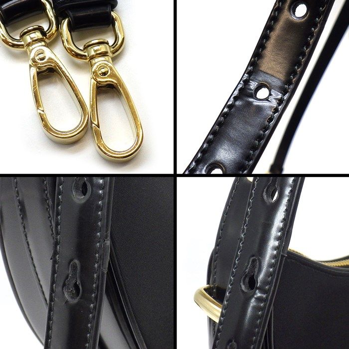 PRADA Arke Small Handbag in Black Fabric & Leather - Exquisite Craftsmanship