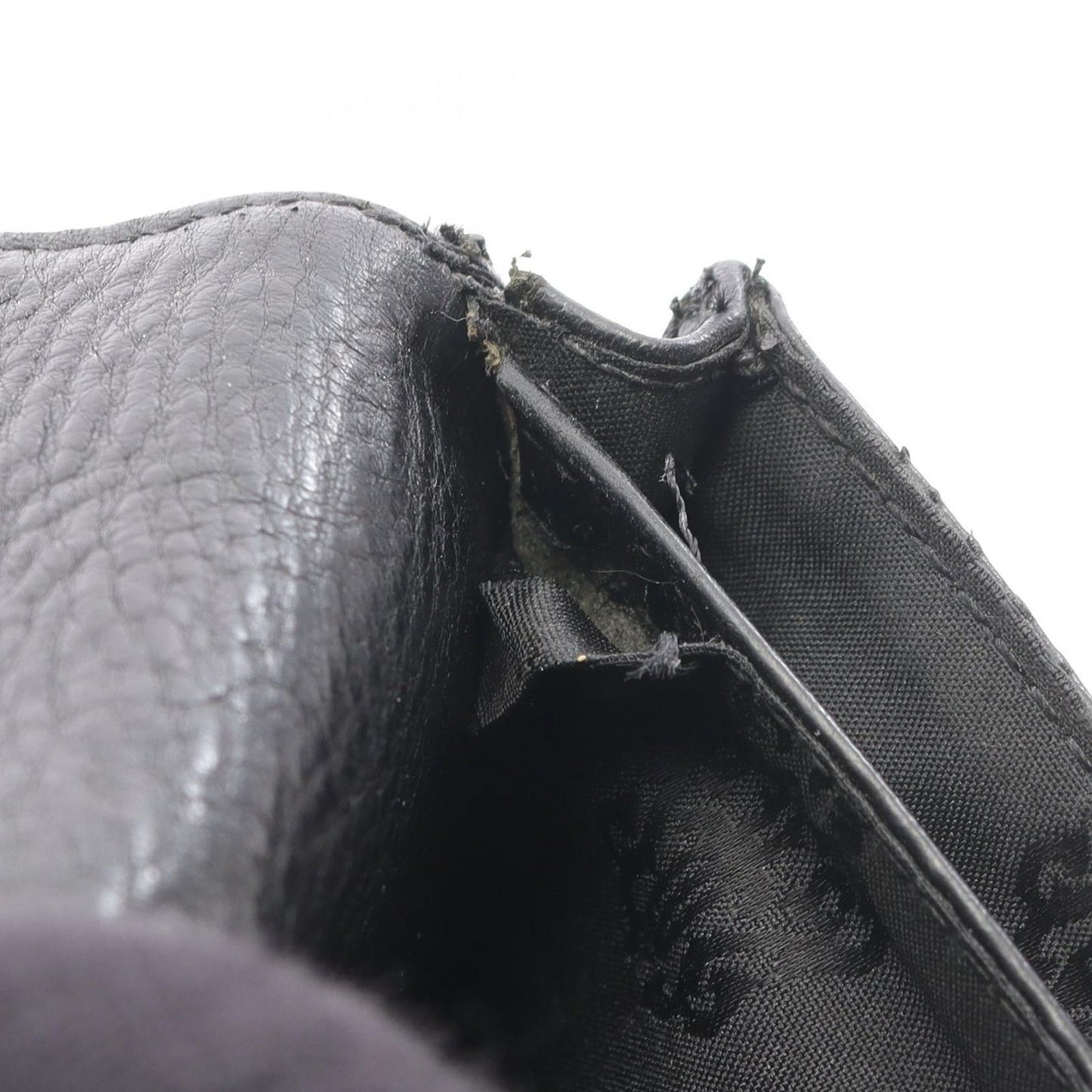 CHROME HEARTS Long Single Fold Tips Leather Wallet - Black & Silver