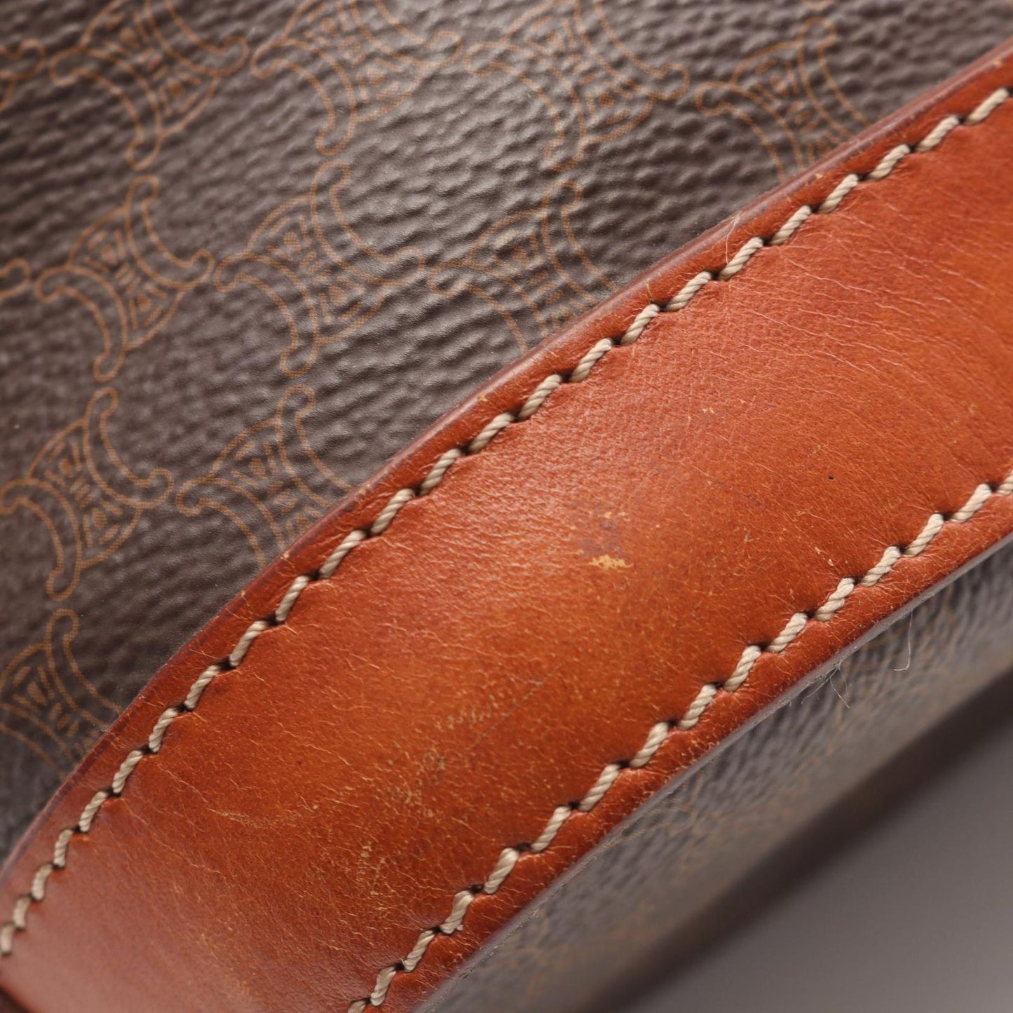 CELINE Macadam Brown Tote Bag - Timeless Elegance