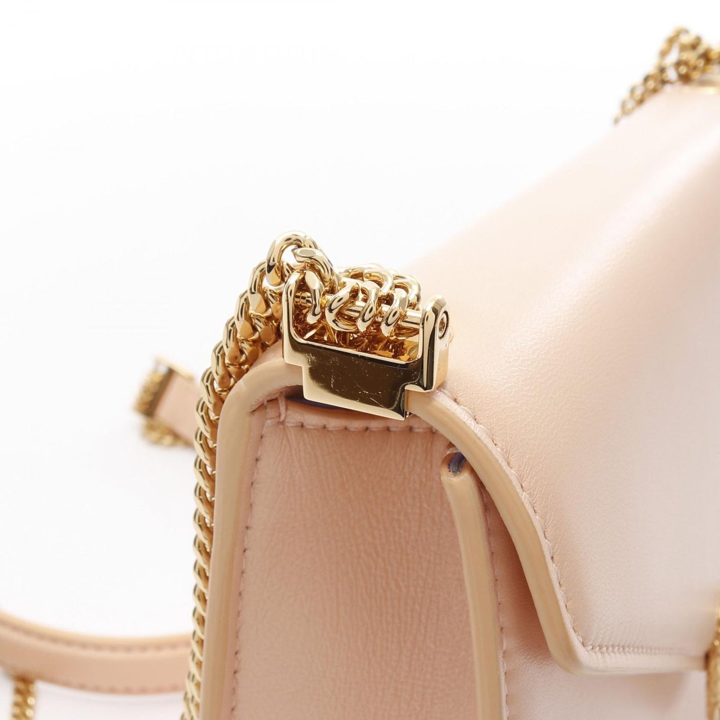 BVLGARI Serpenti Forever Chain Shoulder Bag in Baby Pink Leather