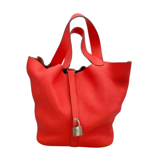 HERMES Picotin Lock MM in Rose Jaipur with Silver Hardware