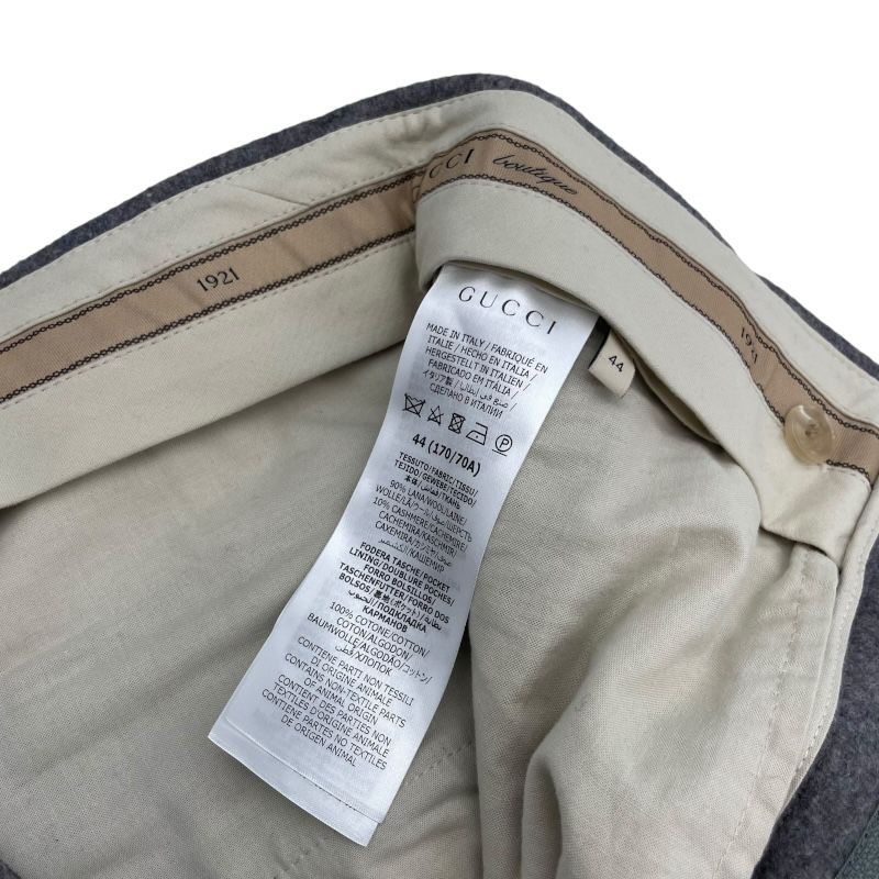 GUCCI Melton Wool Cashmere Short Slacks - Gray - Size 44