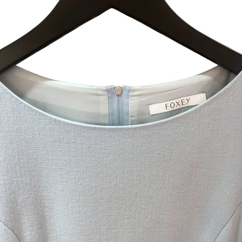 FOXEY Charlotte Blue Wool Dress - Timeless Elegance