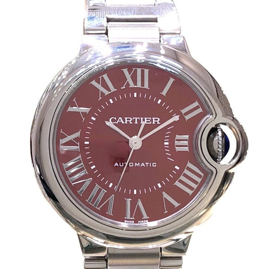 Cartier Ballon Bleu 33mm Red Dial Automatic Women's Watch WSBB0052