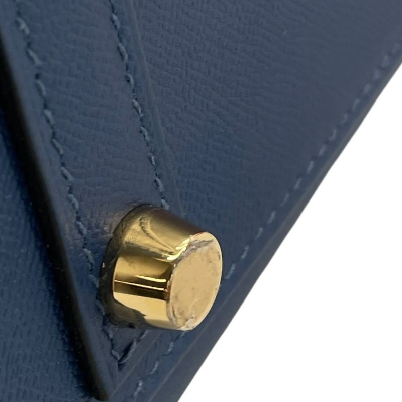 HERMES Birkin 30 Series D Stamp Deep Blue Handbag with Gold Hardware