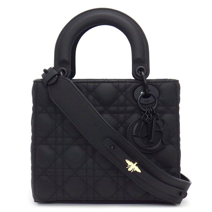 Dior Lady Dior My ABC Small Tote Bag in Black Ultra Matte Calfskin