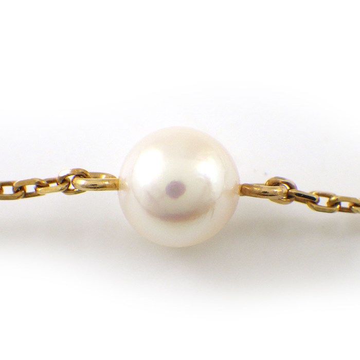 TASAKI 7-Point Pearl Station Bracelet in K18 Yellow Gold