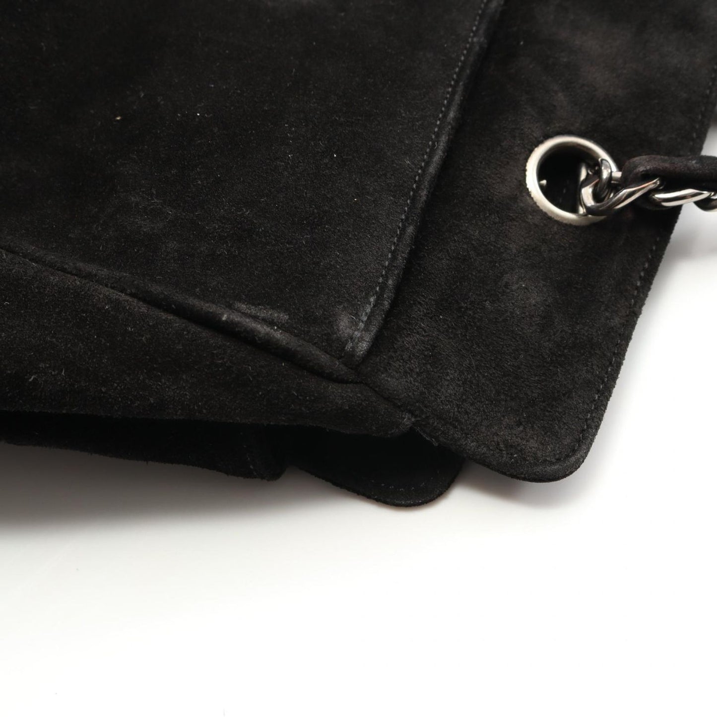 CHANEL Triple Coco Mark Black Suede Shoulder Bag - Exquisite Craftsmanship