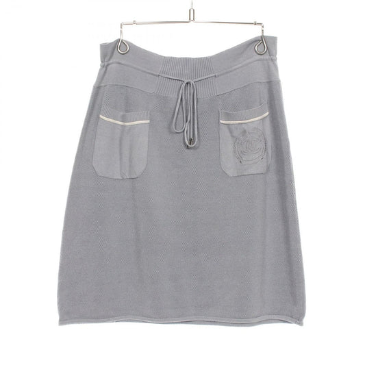 CHANEL Coco Mark Knit Silk Skirt - Exquisite Elegance
