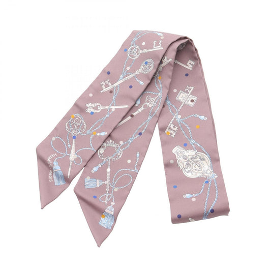 HERMES Les Cles A Pois Silk Twilly Scarf - Unused Luxury Accessory