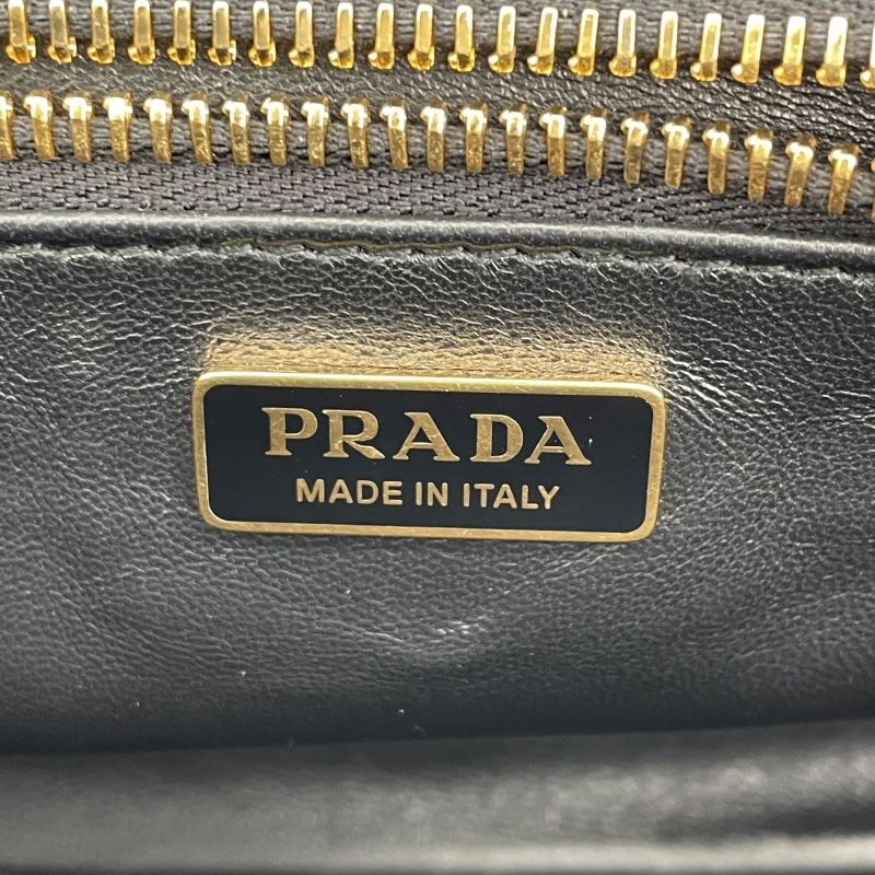 PRADA Soft Sound Small Shoulder Bag in Black Nappa Leather