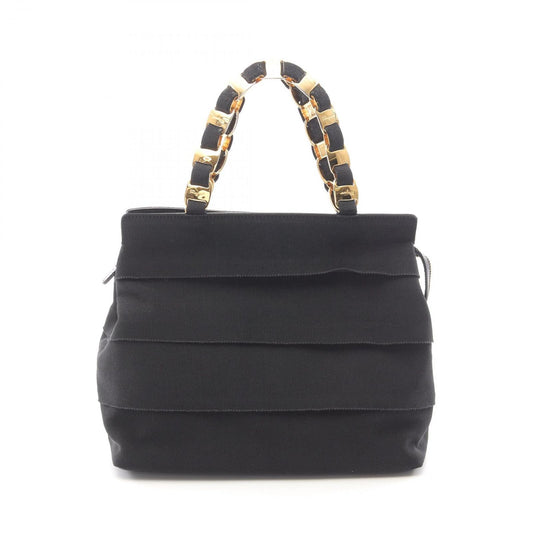 Salvatore Ferragamo Vara Handbag in Black Nylon & Leather