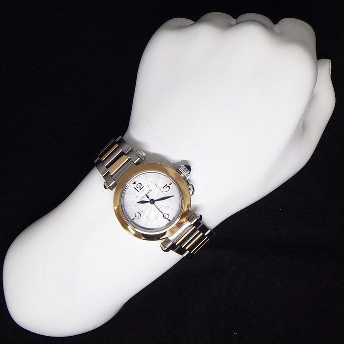 Cartier Pasha W2PA0008 Automatic Watch in K18 Pink Gold & Stainless Steel