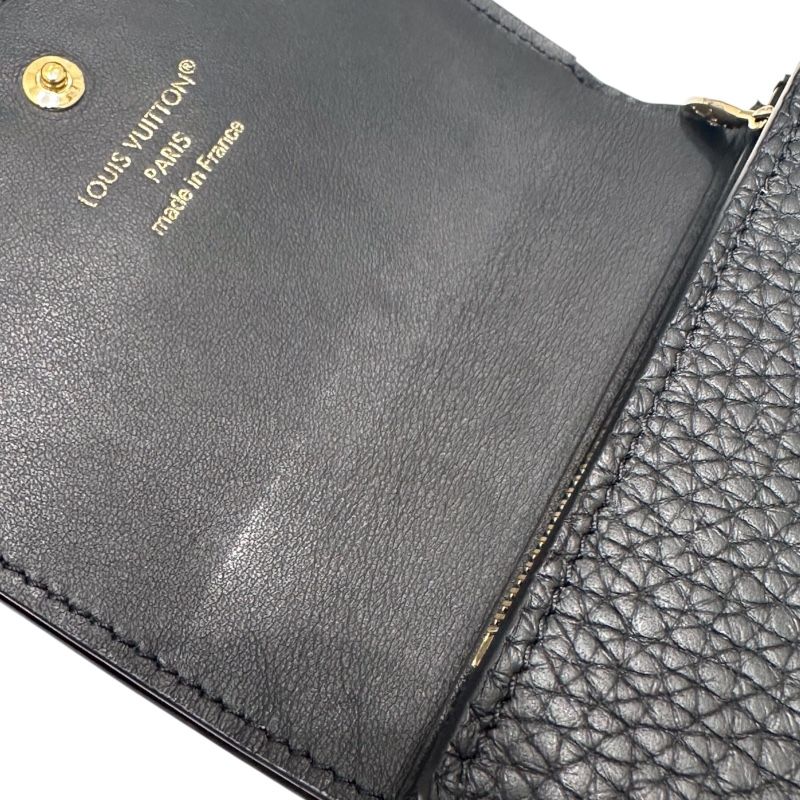 Louis Vuitton Capucines Tiny Wallet in Black Trianon Leather