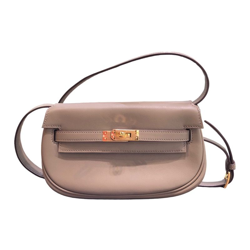 HERMES Kelly Move B Stamp Etoupe Swift Leather Shoulder Bag