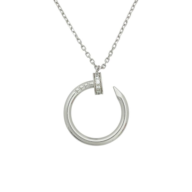 Cartier Juste un Clou Diamond Necklace in 18K White Gold