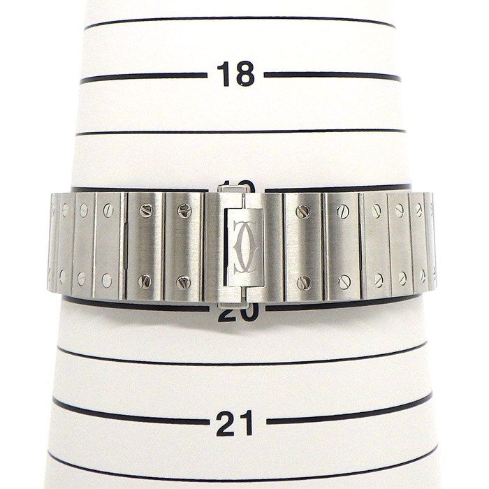 Cartier Santos LM WSSA0076 Automatic Watch - Square Gray Dial