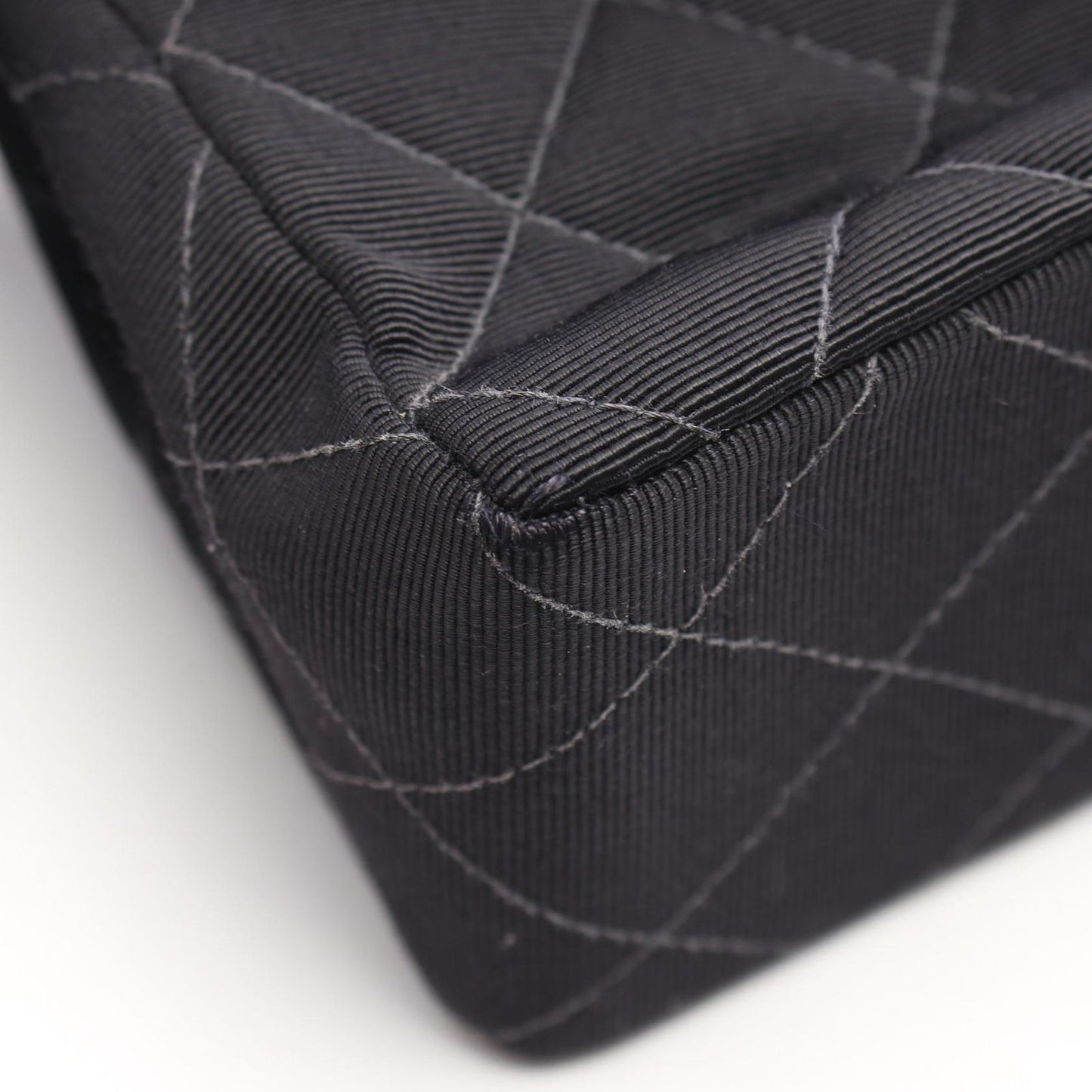 CHANEL Matelassé Single Flap Shoulder Bag - Black Canvas