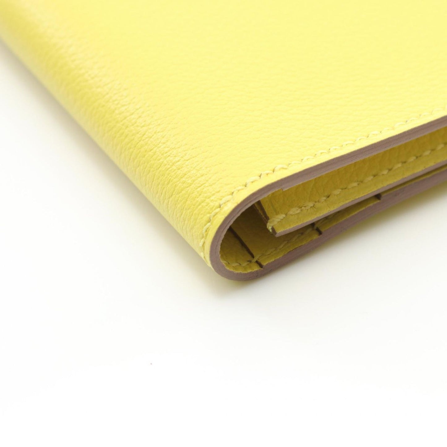HERMES MC2 Fleming Soufflé Bi-Fold Wallet - Exquisite Yellow Elegance