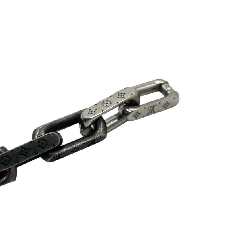 Louis Vuitton Monogram Chain Bracelet in Silver & Black