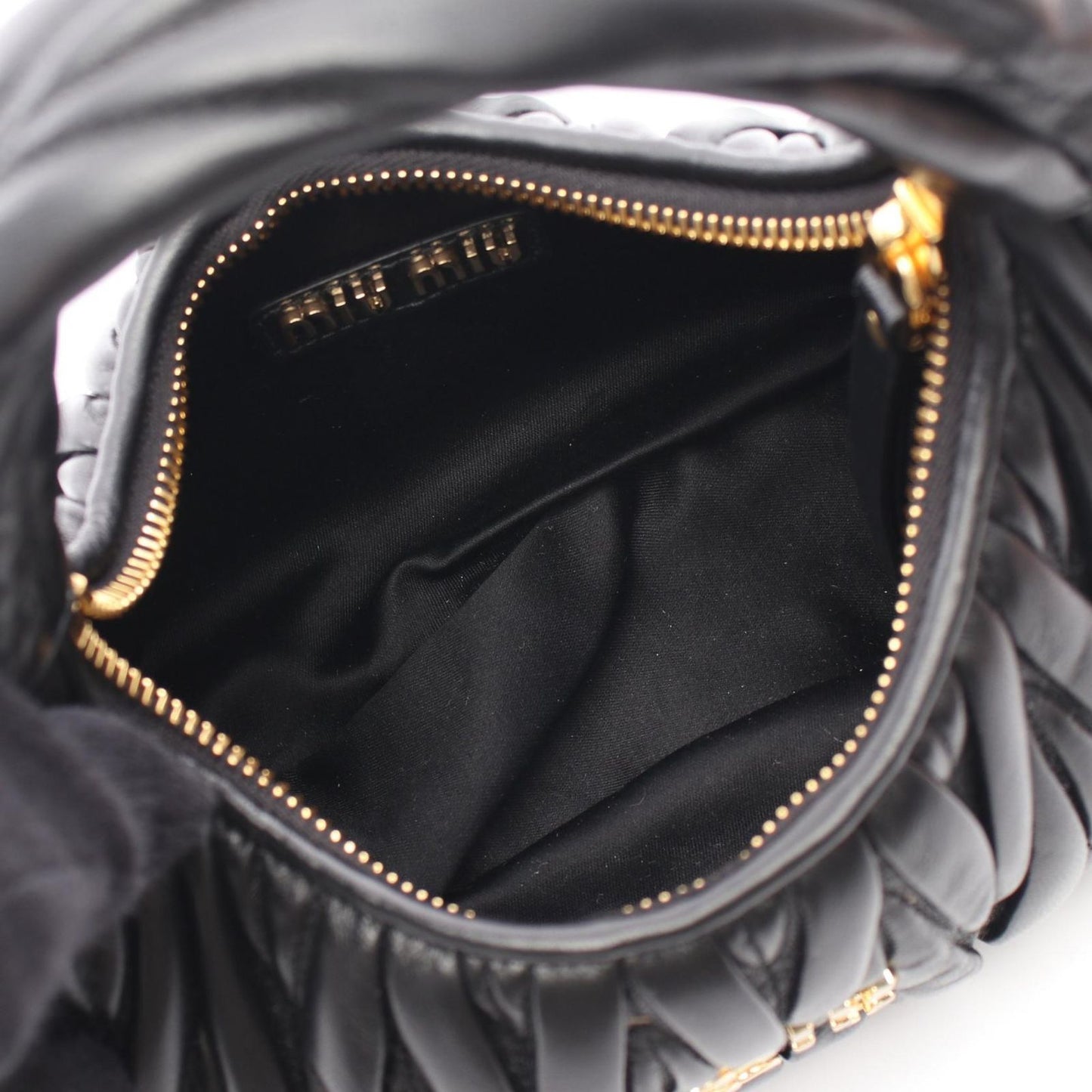 Miu Miu Wonder Matelassé Hobo Bag - Black Leather Luxury Handbag