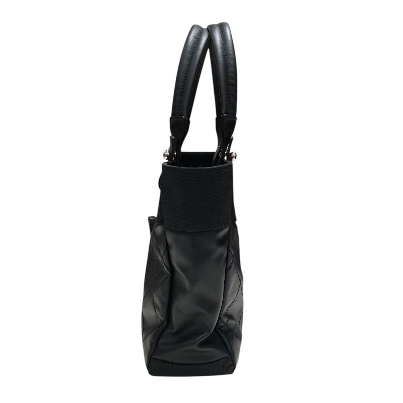 CHANEL Paris Biarritz PM Tote in Black Coated Canvas - Timeless Elegance