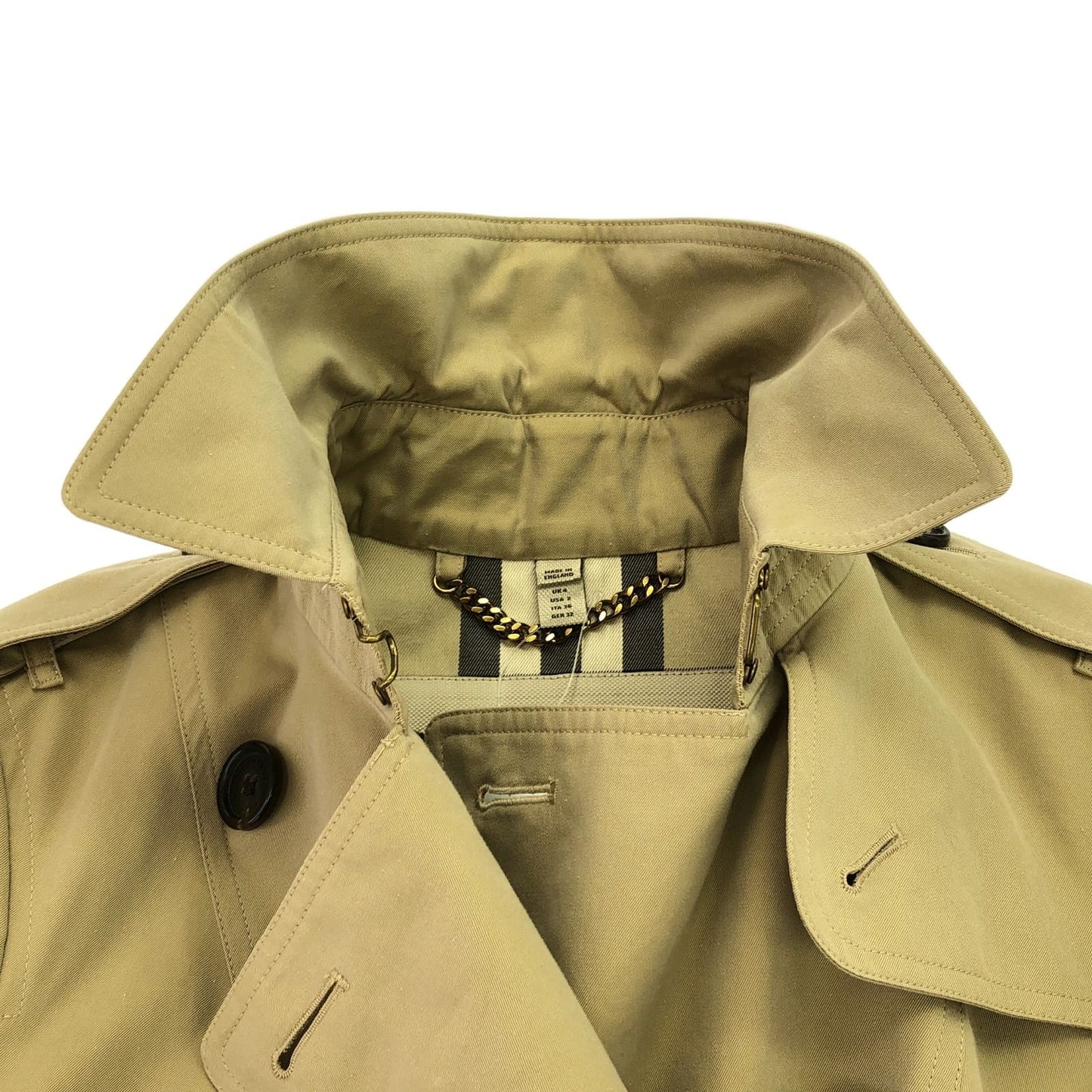 Burberry Beige Cotton Trench Coat - Timeless Elegance