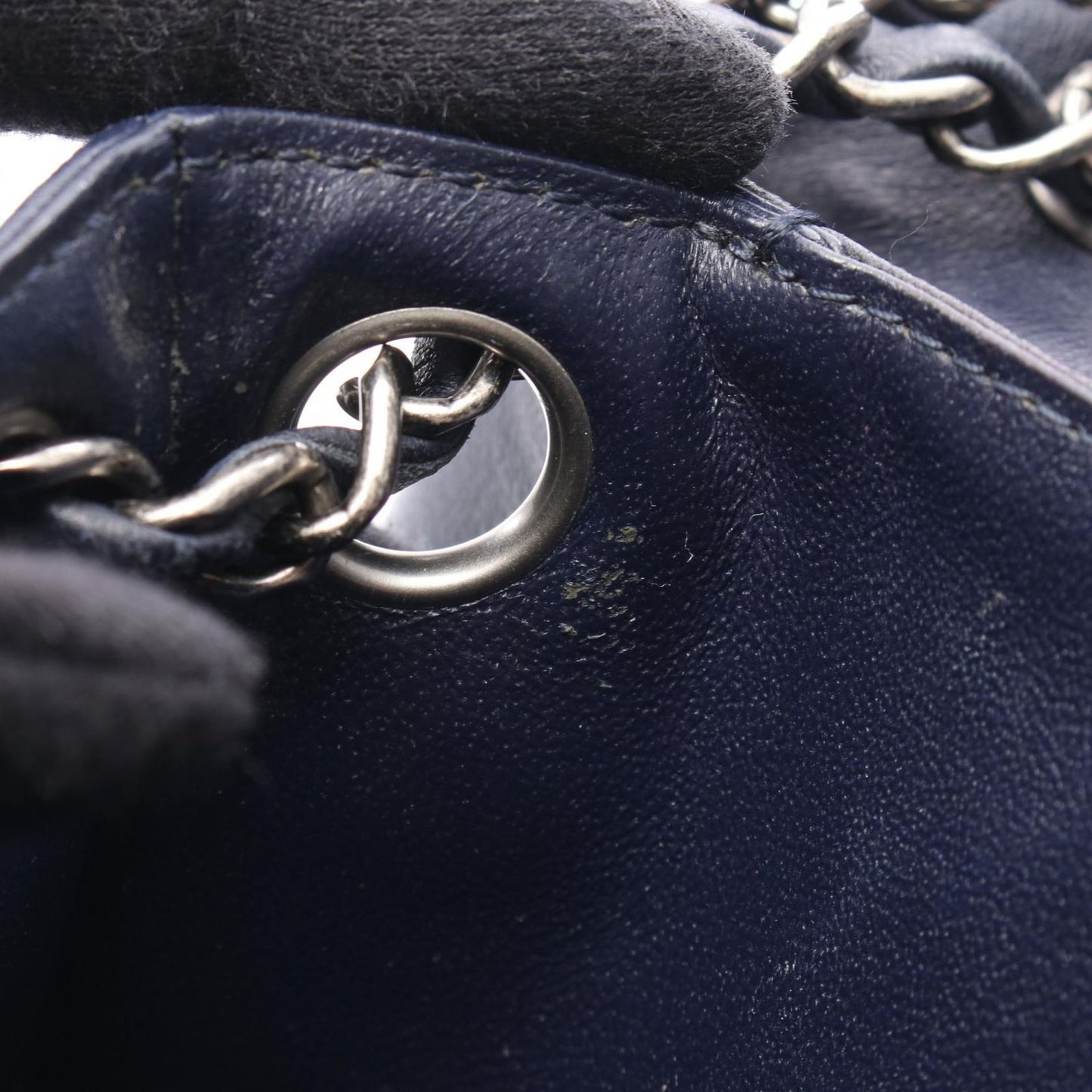 CHANEL Matelassé Navy Leather Shoulder Bag - Timeless Elegance