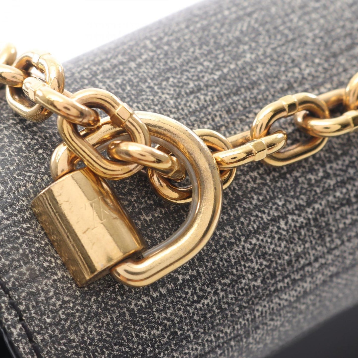 Louis Vuitton Twist MM Shoulder Bag in Gray/Black Leather