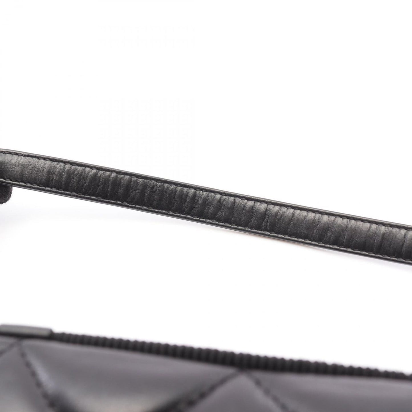 CHANEL Matelassé Black Lambskin Shoulder Bag with Chain