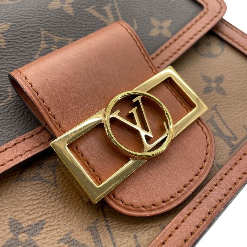 Louis Vuitton Dauphine Mini Monogram Reverse Shoulder Bag - Brown