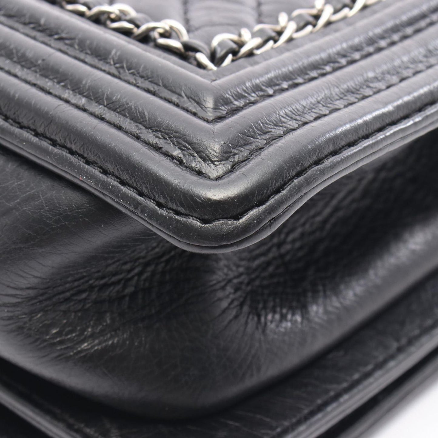 CHANEL Boy Chanel Shoulder Bag A67086 in Black Calfskin
