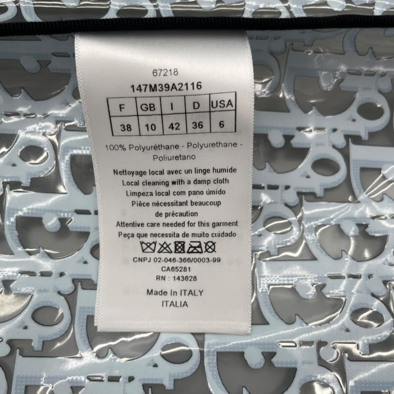 Christian Dior Oblique Vinyl Raincoat - Clear Navy - Women's Outerwear