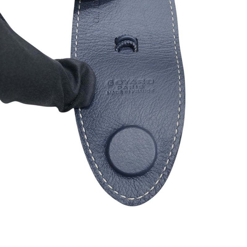 GOYARD Navy Leather Money Clip - Unisex Luxury Accessory