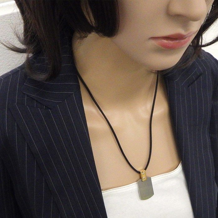 Cartier Santos 100 Pendant Necklace in K18 Yellow Gold & Stainless Steel