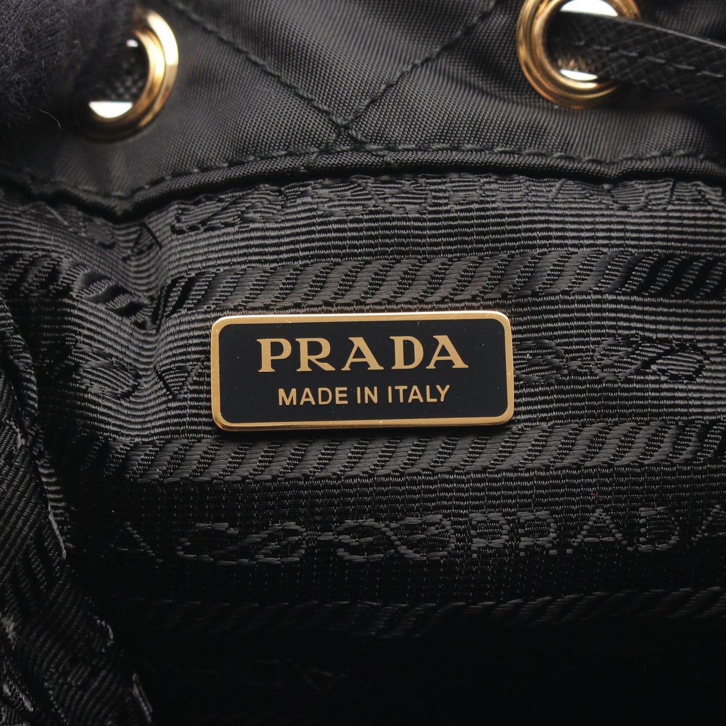 PRADA VELA Handbag - Black Nylon & Saffiano Leather - New