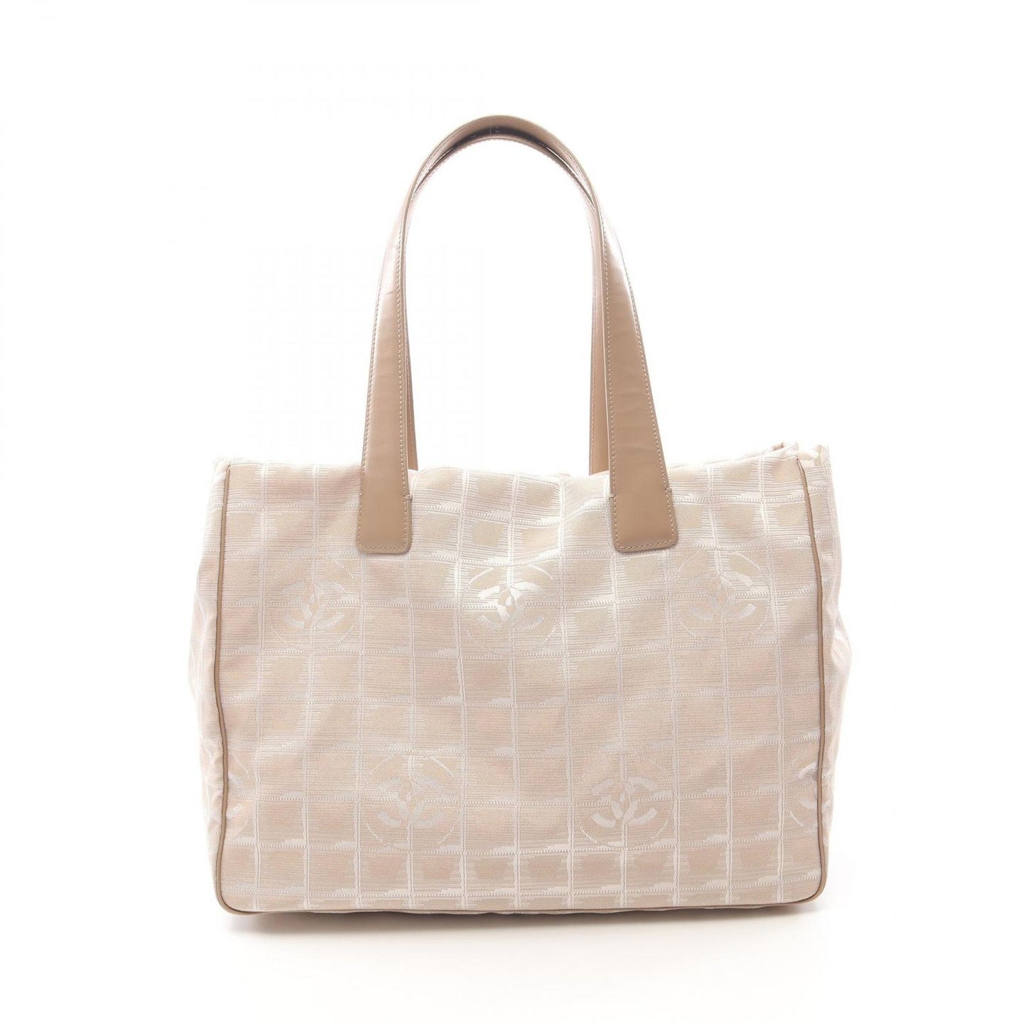 CHANEL Beige Leather New Travel Line MM Tote Bag - Timeless Elegance
