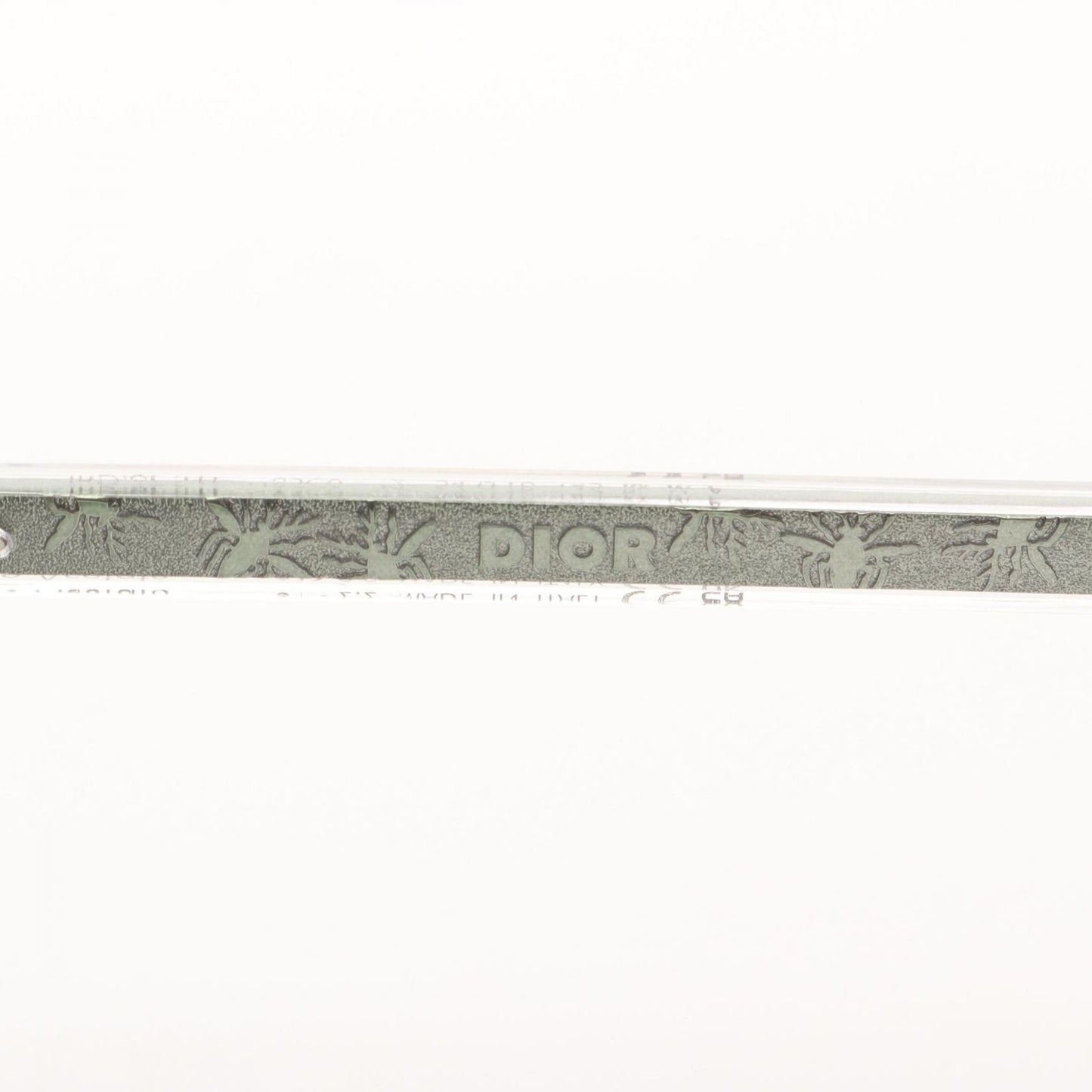 Dior INDIOR S1I 85C0 Clear/Green Sunglasses - New & Authentic