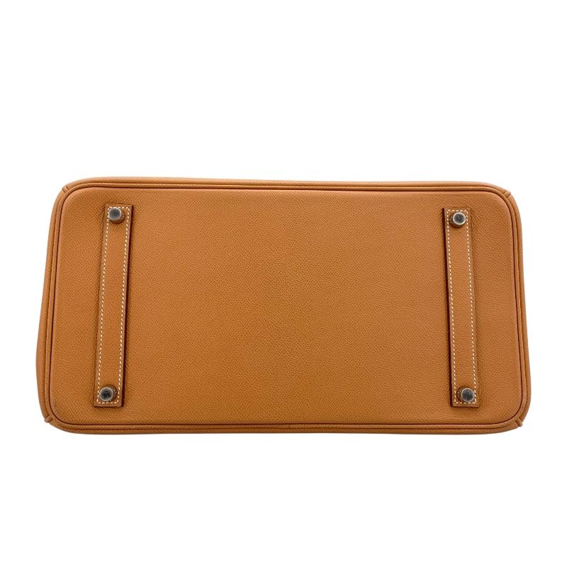 HERMES Birkin 35 Natural Epson Handbag with Silver Hardware