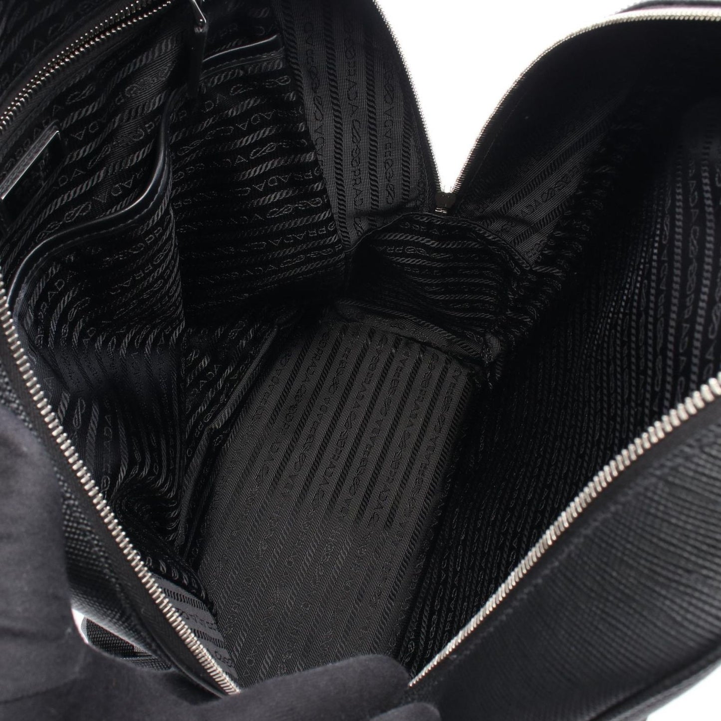 PRADA Saffiano Leather Black Backpack 2VZ102 - Unused Luxury