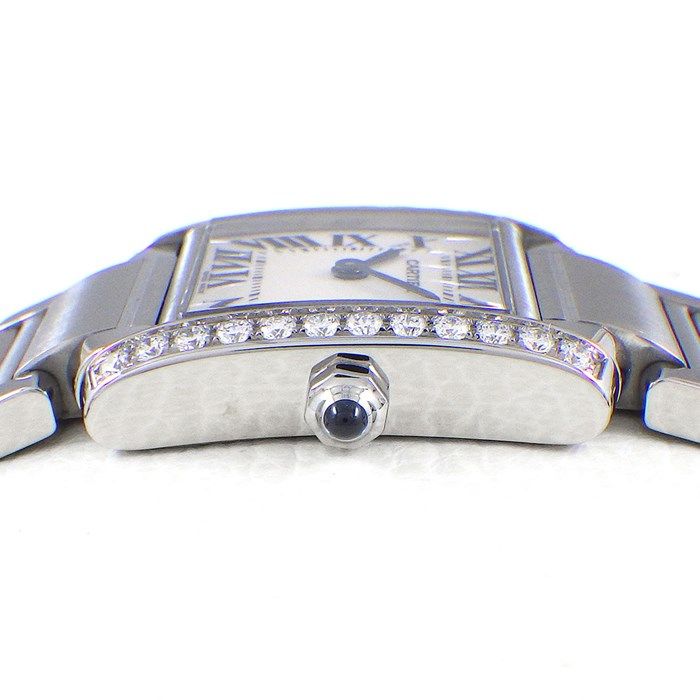 Cartier Tank Française SM W4TA0008 Diamond Bezel Watch
