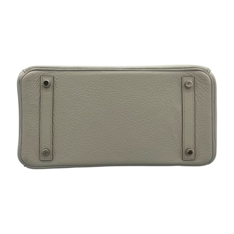 HERMES Birkin 30 in Gris Perle with Silver Hardware - Iconic Luxury Handbag